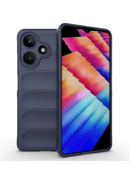 Infinix Hot 30 Kılıf Içi Kadife Dolgulu Dalga Tutma Haznelli Premium Tpu Silikon Kapak Ryc/etnik