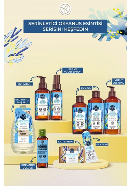 Eko Refill Yedek Duş Jeli-Nemlendirici Serinletici Okyanus Esintisi- SLS,SLES İçermez,Vegan- 600ml
