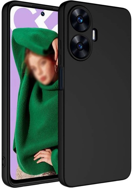Realme C55 Kılıf Içi Telefonu Çizmeyen Kadife Kaplı Dışı Soft Yapılı Esnek Lansman Kapak Ryc/mara
