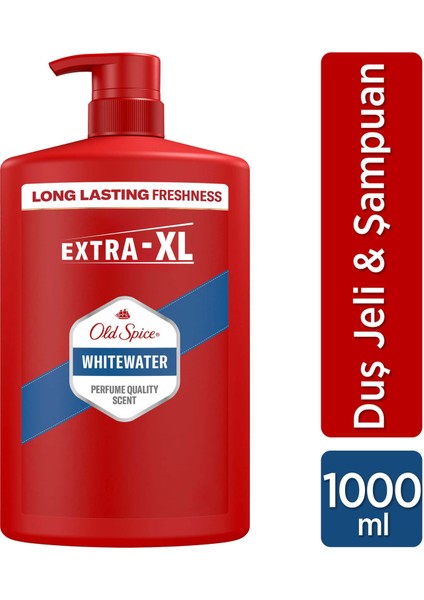 Whitewater Erkek Duş Jeli ve Şampuan 1000 ml XXL Büyük Boy