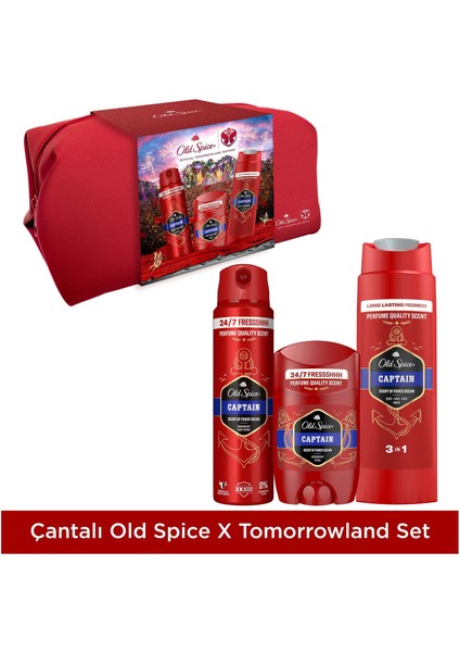 Tomorrowland Çantalı Set Deodorant Stick 50 ml - Sprey 150 ml - Duş Jeli 250 ml