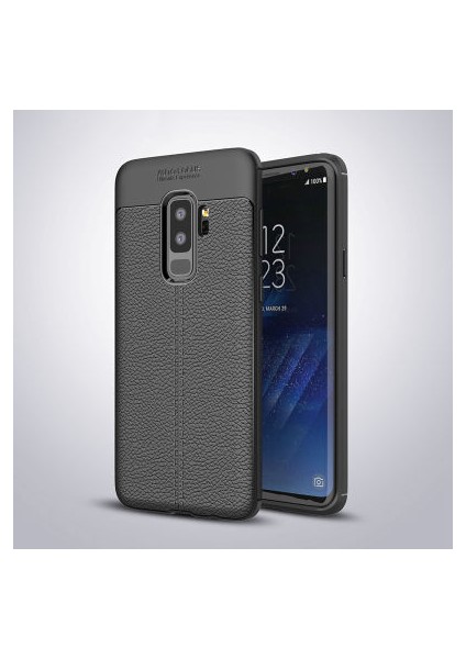 Samsung Galaxy S9 Plus Kılıf Deri Silikon Yüzeyli Yüksek Kaliteli Silikondan Üretilmiş Premium Silikon Kapak Ryc/niss