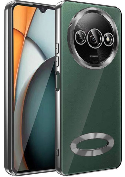 Redmi A3 4g 2024 Kılıf Kenarları Lazer Renkli ve Logo Detaylı Şık Esnek Premium Silikon Kapak Ryc/omega