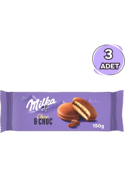 Sütlü Çikolata Kaplamalı Kakaolu Kek 150 gr - 3 Adet