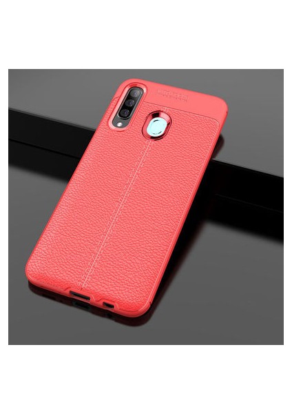 Samsung Galaxy A20S Kılıf Deri Silikon Yüzeyli Yüksek Kaliteli Silikondan Üretilmiş Premium Silikon Kapak Ryc/niss