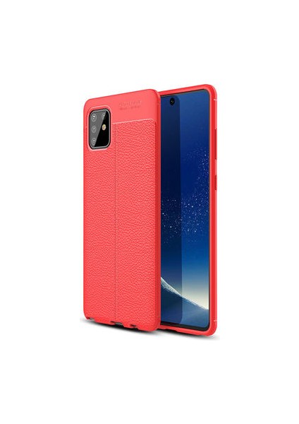 Samsung Galaxy A81 Kılıf Deri Silikon Yüzeyli Yüksek Kaliteli Silikondan Üretilmiş Premium Silikon Kapak Ryc/niss