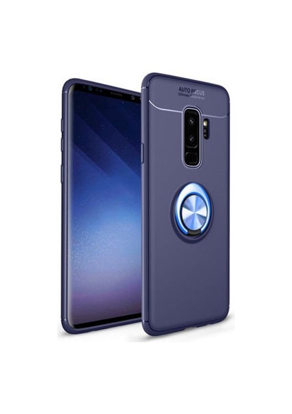 Samsung Galaxy S9 Plus Kılıf Yüzüğü Stant ve Araç Tutucu Olabilen Şık Esnek Premium Silikon Kapak Ryc/ravel