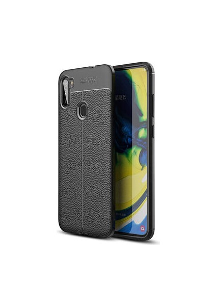 Samsung Galaxy M11 Kılıf Deri Silikon Yüzeyli Yüksek Kaliteli Silikondan Üretilmiş Premium Silikon Kapak Ryc/niss