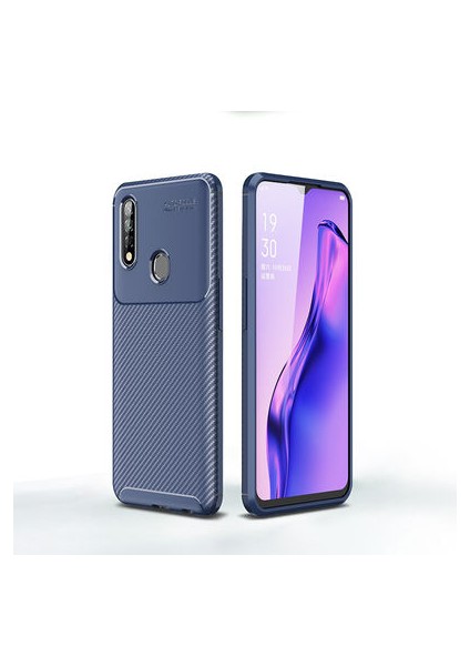 Oppo A31 Kılıf Karbon Desenli Esnek Yüksek Kaliteli Meteryalden Üretilmiş Silikon Kapak Ryc/negro