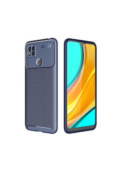 Redmi 9c Kılıf Karbon Desenli Esnek Yüksek Kaliteli Meteryalden Üretilmiş Silikon Kapak Ryc/negro