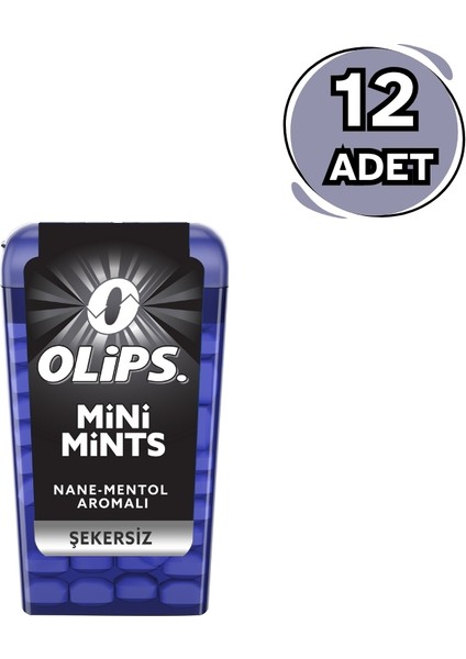 Mini Mints Şekersiz Nane & Mentol Aromalı Şekerleme 12,5 gr - 12 Adet