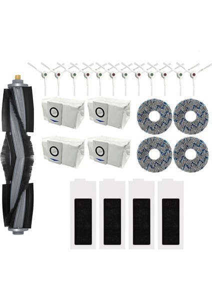 Ecovacs Deebot T20 Omnı / T20 / T20 Max / T20 Pro Aksesuarları Robot Süpürge Parçaları Toz Torbası Fırça Paspas Bezi (Yurt Dışından)