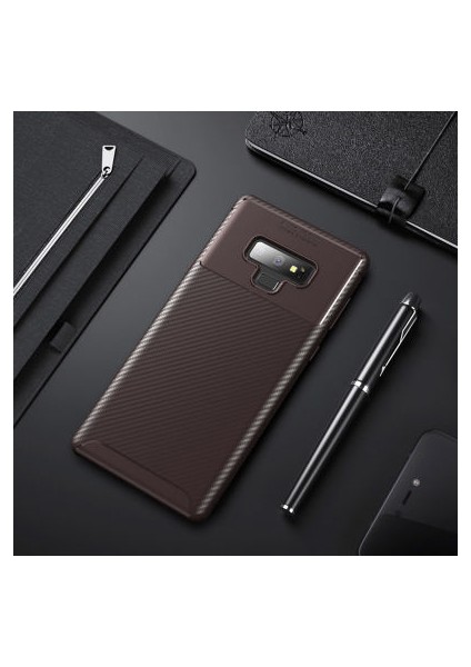 Samsung Galaxy Note 9 Kılıf Karbon Desenli Esnek Yüksek Kaliteli Meteryalden Üretilmiş Silikon Kapak Ryc/negro