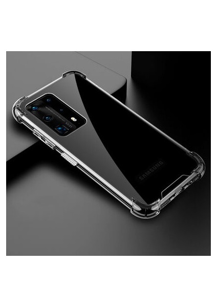 Huawei P40 Pro Kılıf Köşe Korumalı Şeffaf Sert Premium Silikon Kapak Ryc/nitro