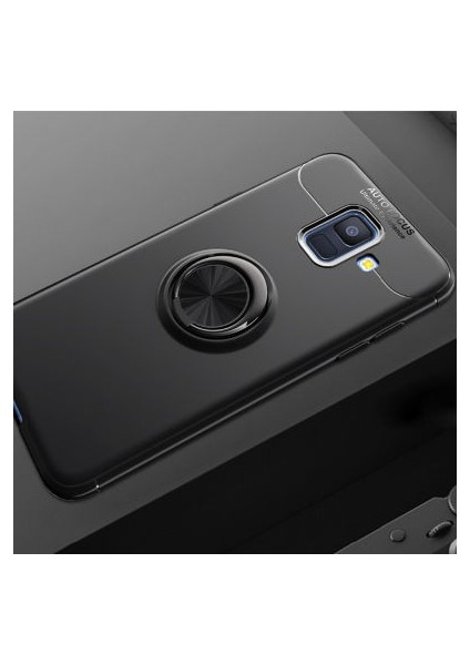 Samsung Galaxy J6 Kılıf Yüzüğü Stant ve Araç Tutucu Olabilen Şık Esnek Premium Silikon Kapak Ryc/ravel
