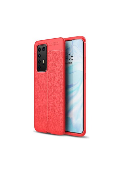 Huawei P40 Pro Kılıf Deri Silikon Yüzeyli Yüksek Kaliteli Silikondan Üretilmiş Premium Silikon Kapak Ryc/niss
