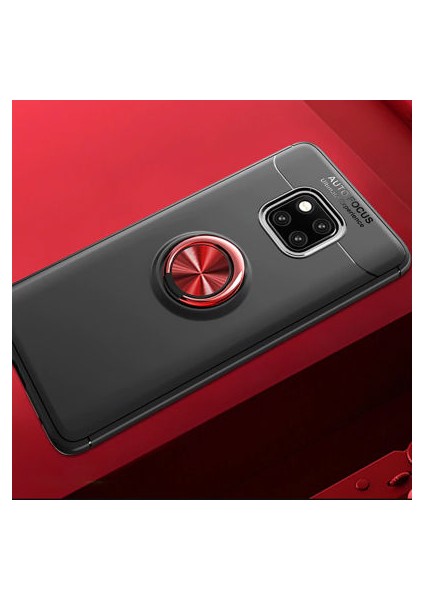 Huawei Mate 20 Pro Kılıf Yüzüğü Stant ve Araç Tutucu Olabilen Şık Esnek Premium Silikon Kapak Ryc/ravel