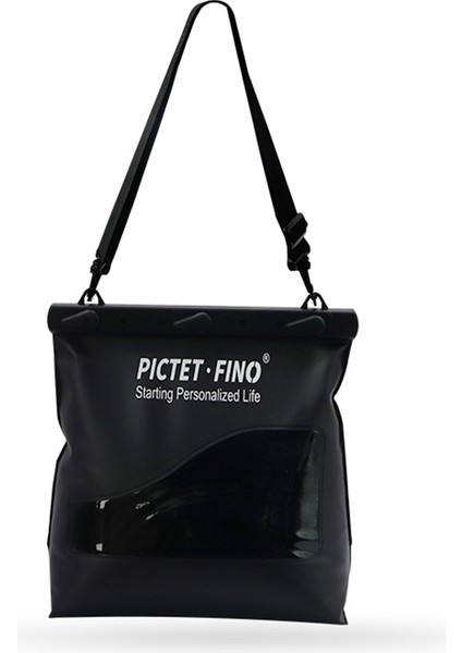 Pıctet.fıno RH54 Ipx8 Su Geçirmez Dokunmatik Ekranlı Açık Hava Seyahat Yüzme Sörf Çantası Omuz Askılı Telefon Kılıfı-Siyah (Yurt Dışından)