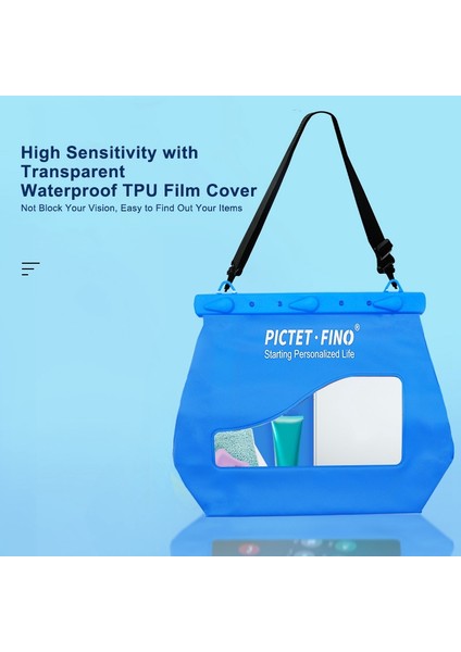 Pıctet.fıno RH54 Ipx8 Su Geçirmez Dokunmatik Ekranlı Açık Hava Seyahat Yüzme Sörf Çantası Omuz Askılı Telefon Kılıfı-Siyah (Yurt Dışından) modelleri