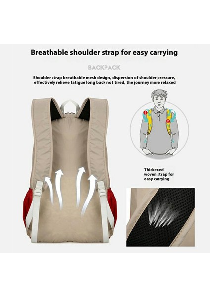 Azela A1342 Hafif Naylon Katlanabilir Sırt Çantası Açık Hava Yürüyüş Tırmanma Seyahat Günlük Sırt Çantası-Kırmızı (Yurt Dışından) modelleri