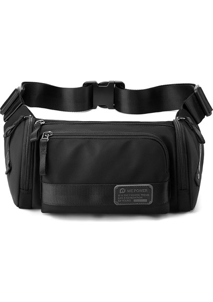 Wepower 1863 Erkekler Için Açık Hava Spor Bel Çantası Su Geçirmez Çok Amaçlı Çapraz Askılı Çanta-Hızlı Çıkarılabilir Tokalı-Siyah (Yurt Dışından)