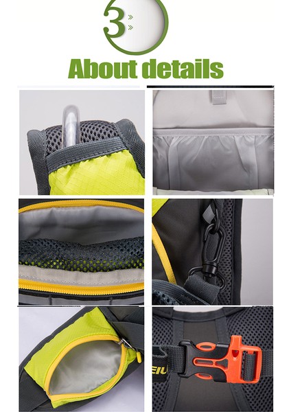 Anmeılu 1029 Spor Sırt Çantası 12L Hafif Seyahat Sırt Çantası Kask Ağı ve Yağmurluklu Kadın Erkek-Koyu Mavi (Yurt Dışından) indirimleri