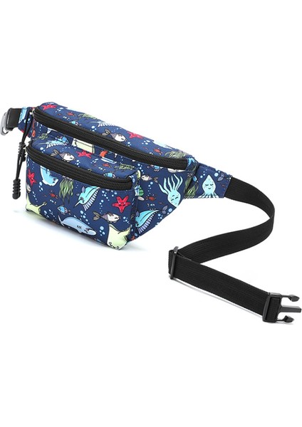 Karikatür Desenli Çocuk Bel Çantası Ayarlanabilir Askılı Oxford Kumaş Çocuk Göğüs ÇANTASI-N0301S (Yurt Dışından) fiyatları