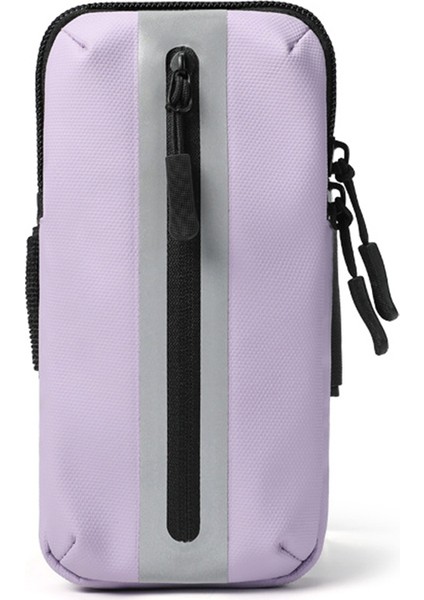 Oxford Kumaş + Polyester Kol Bandı Telefon Kılıfı Hafif Cep Telefonu Çantası - Mor (Yurt Dışından)