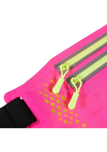 Ultra Ince Çift Fermuarlı Açık Hava Koşu Spor Bel Çantası 7.2 Inç Telefon Saklama Bel Çantası-Gül (Yurt Dışından) modelleri