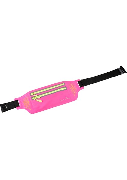 Ultra Ince Çift Fermuarlı Açık Hava Koşu Spor Bel Çantası 7.2 Inç Telefon Saklama Bel Çantası-Gül (Yurt Dışından) indirimleri