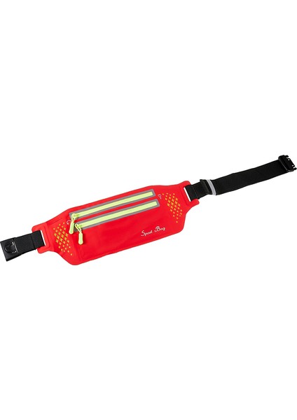 Ultra Ince Çift Fermuarlı Açık Hava Koşu Spor Bel Çantası 7.2 Inç Telefon Saklama Bel Çantası-Kırmızı (Yurt Dışından) indirimleri