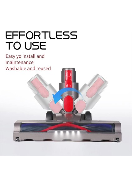 Dyson V7 V8 V10 V11 V15 LED Farlı Elektrikli Süpürgeler Için Zemin Başlığı Rulo Fırça Aparatı, Süpürge Başlığı Parçaları (Yurt Dışından) fiyatları