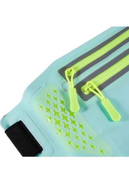 Ultra Ince Çift Fermuarlı Açık Hava Koşu Spor Bel Çantası 7,2 Inç Telefon Saklama Bel Çantası-Mavi (Yurt Dışından) modelleri