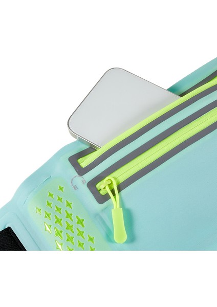 Ultra Ince Çift Fermuarlı Açık Hava Koşu Spor Bel Çantası 7,2 Inç Telefon Saklama Bel Çantası-Mavi (Yurt Dışından) fırsatları