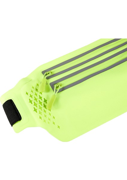 Ultra Ince Çift Fermuarlı Açık Hava Koşu Spor Bel Çantası 7.2 Inç Telefon Saklama Bel Çantası-Yeşil (Yurt Dışından) modelleri