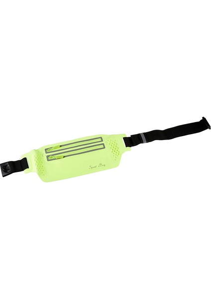 Ultra Ince Çift Fermuarlı Açık Hava Koşu Spor Bel Çantası 7.2 Inç Telefon Saklama Bel Çantası-Yeşil (Yurt Dışından) indirimleri