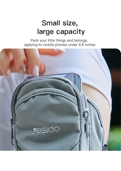 Yesıdo WB12 Naylon+Likra+Tpu Spor Kol Bandı Kılıfı Cep Telefonu, Madeni Para ve Nakit Için Açık Hava Taşıma Çantası (Yurt Dışından) fırsatları