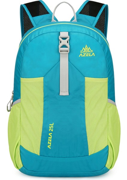 Azela A1341 Hafif Katlanabilir Sırt Çantası Su Geçirmez Naylon Omuz Çantası Açık Hava Yürüyüş Kampı Için-Gök Mavisi (Yurt Dışından)