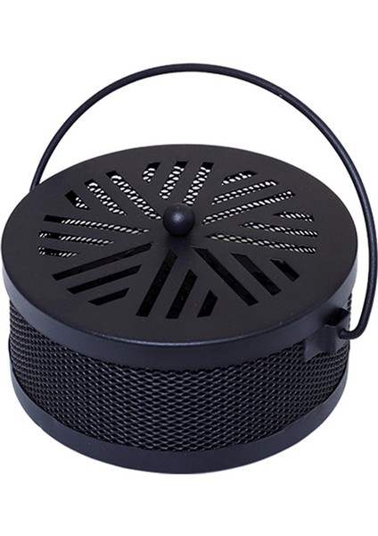 Aotu Taşınabilir Demir Sivrisinek Tütsü Bobini Tutucu Kutusu (Kapaklı)-Dış Mekan Evleri Için-Siyah/kar Tanesi (Yurt Dışından)