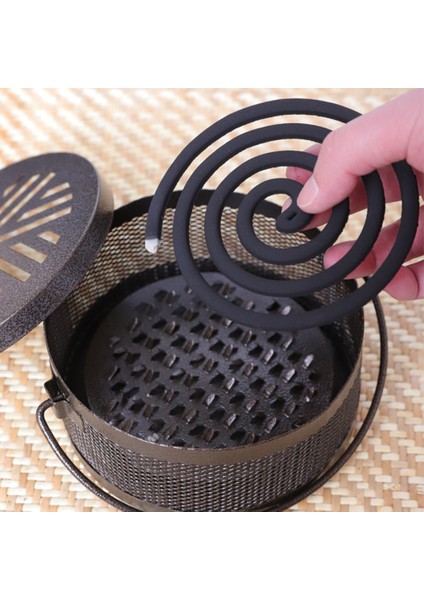 Aotu Taşınabilir Demir Sivrisinek Tütsü Bobini Tutucu Kutusu (Kapaklı)-Dış Mekan Evleri Için-Siyah/kar Tanesi (Yurt Dışından) fiyatları