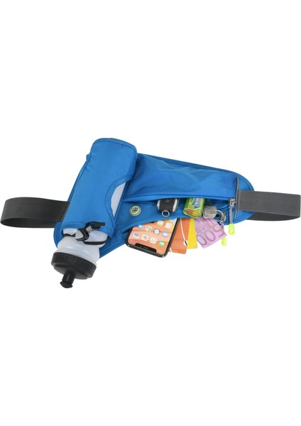 Erkekler ve Kadınlar için Su Şişesi Tutuculu Spor Koşu Kemeri Bel Çantası Su İçme Kemer Çantası-Mavi (Yurt Dışından) fırsatları