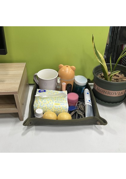 Mydays Outdoor Açık Hava Katlanabilir Su Geçirmez Tuval Kamp Masaüstü Depolama Tepsisi-Haki (Yurt Dışından) indirimleri