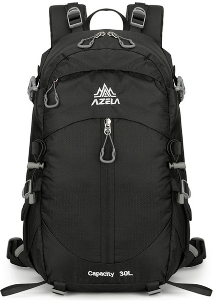 Azela A13805 Yürüyüş Kamp Seyahat 30L Hafif Sırt Çantası Suya Dayanıklı Naylon Açık Hava Günlük Sırt Çantası-Siyah (Yurt Dışından)