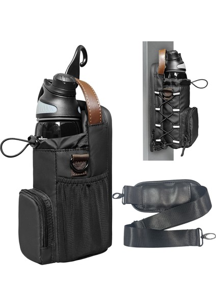 Spor Salonu Fitness Açık Hava Çapraz Çanta Için Saplı ve Kancalı Geliştirilmiş Manyetik Su Şişesi Tutucu (Yurt Dışından)