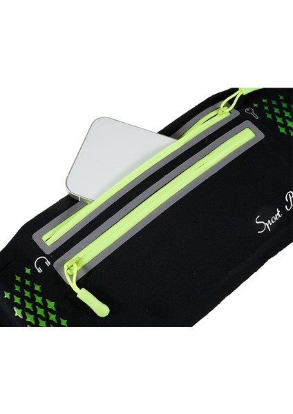 Ultra Ince Çift Fermuarlı Açık Hava Koşu Spor Bel Çantası 7.2 Inç Telefon Saklama Bel Çantası-Siyah (Yurt Dışından) indirimleri