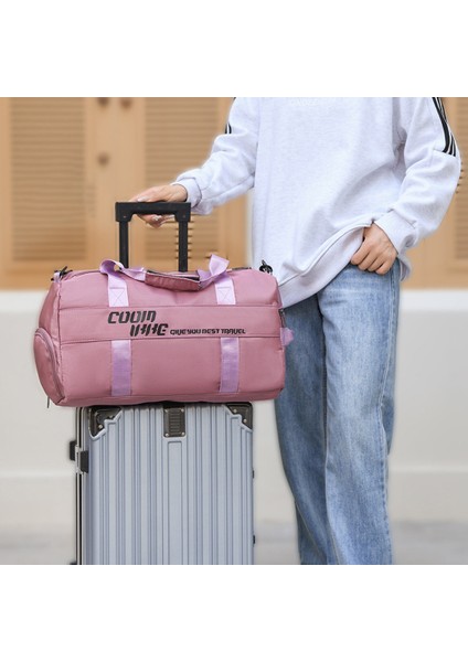 Büyük Kapasiteli Oxford Kumaş Su Geçirmez Fitness Tote Çapraz Askılı Çanta Seyahat Bagaj Çantası-Pembe (Yurt Dışından) fiyatları
