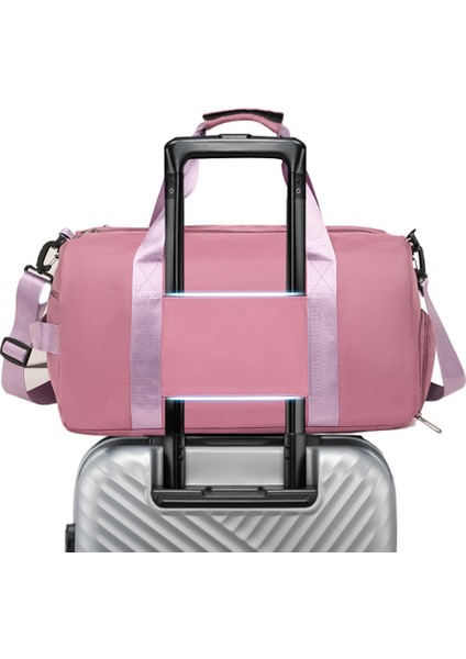 Büyük Kapasiteli Oxford Kumaş Su Geçirmez Fitness Tote Çapraz Askılı Çanta Seyahat Bagaj Çantası-Pembe (Yurt Dışından) modelleri