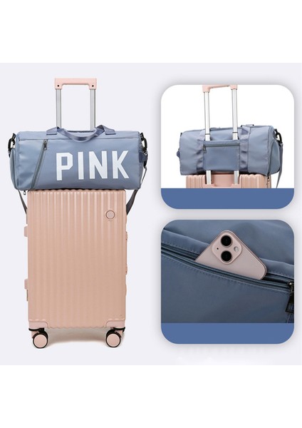 Su Geçirmez Spor Fitness Yoga Çantası Oxford Trend Çapraz Askılı Çanta Taşınabilir Seyahat Bagaj Çantası-Açık Mor (Yurt Dışından) fiyatları