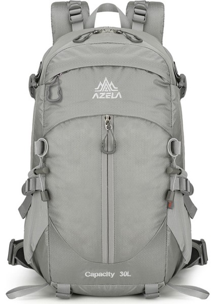 Azela A13805 Yürüyüş Kamp Seyahat 30L Hafif Sırt Çantası Suya Dayanıklı Naylon Açık Hava Günlük Sırt Çantası-Gri (Yurt Dışından)