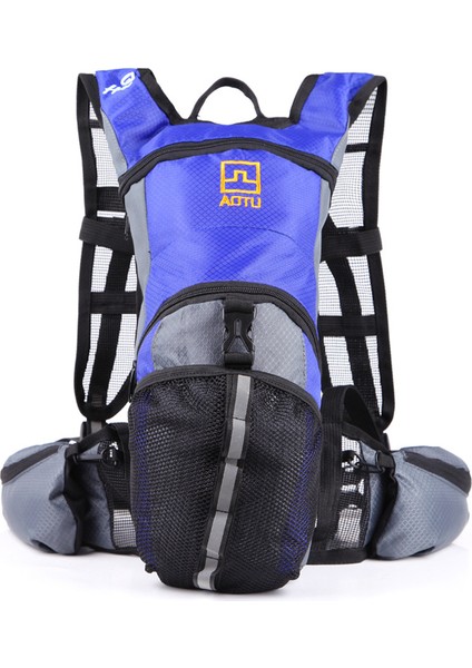 Aotu 13L Açık Hava Sırt Çantası Hafif Bisiklet Çantası Spor Tırmanma Sırt Çantası Su Torbası Ile-Mavi (Yurt Dışından)